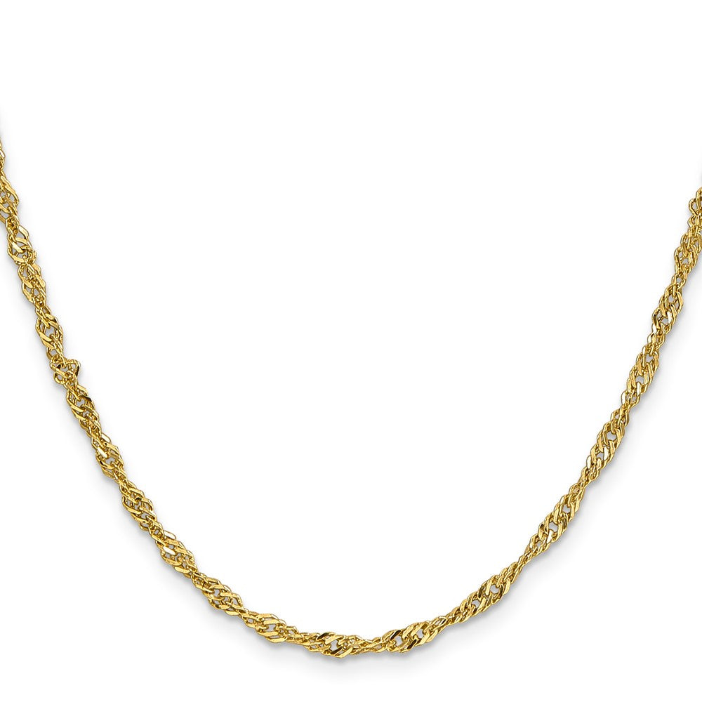 14k 2.75mm Lightweight Singapore Chain