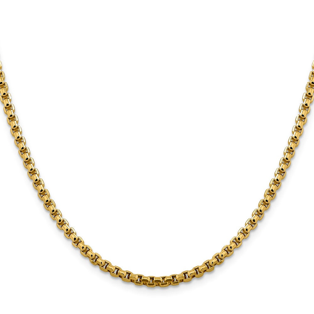 14k 3.6mm Semi-Solid Round Box Chain