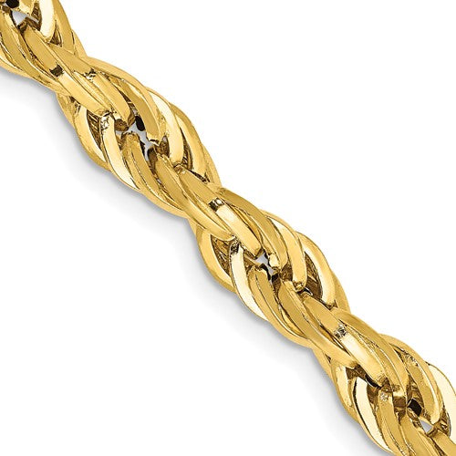 14ky 5.4mm Semi-Solid Rope Chain