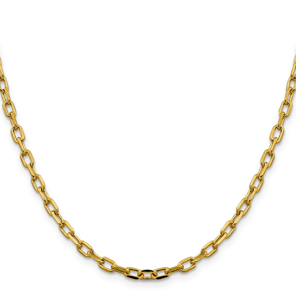 14k 3.7mm Semi-solid D/C Open Link Cable Chain