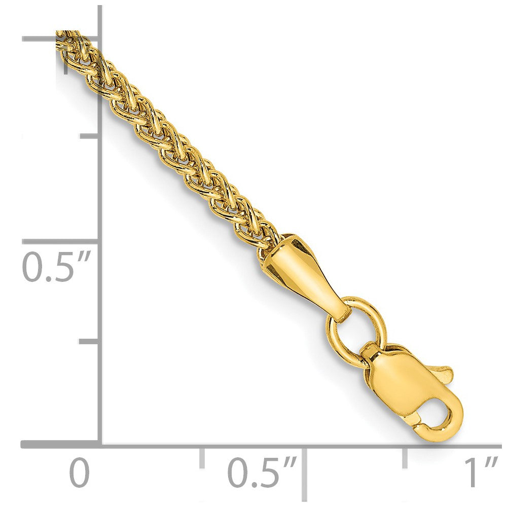 14k 2.00mm Semi-Solid Wheat Anklet