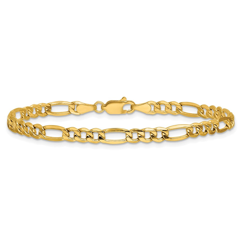 14k 4.2mm Semi-Solid Figaro Chain