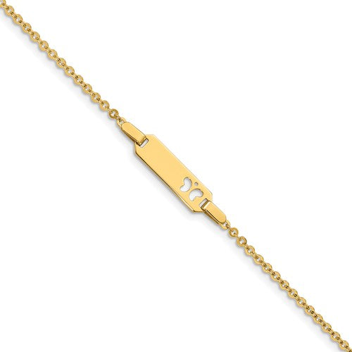 14K Children's Butterfly ID Bracelet