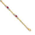 10k Diamond and Ruby Bracelet
