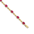 14k Diamond and Ruby Bracelet