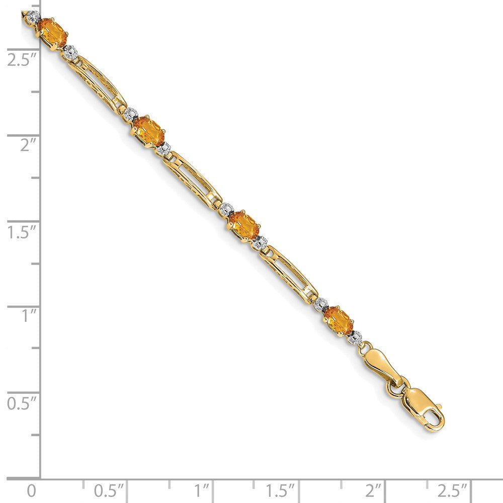 14k Diamond and Citrine Bracelet