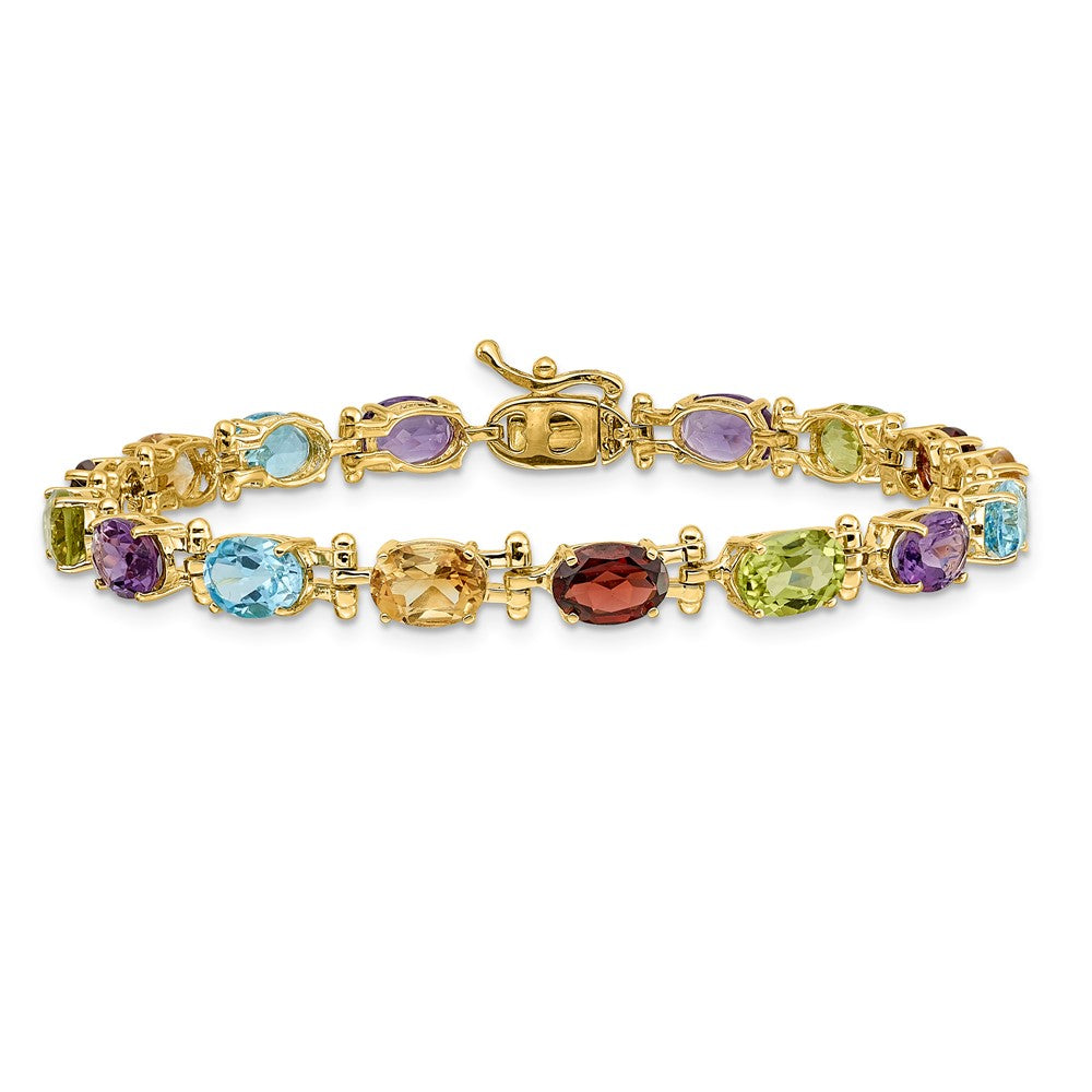 14k Rainbow Gemstone Bracelet