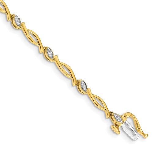 10k Diamond Bracelet
