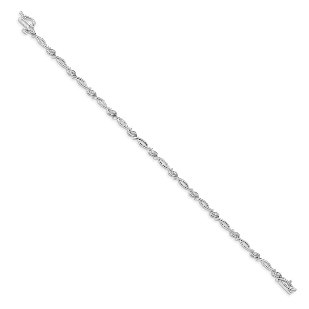 14k White Gold Diamond Bracelet