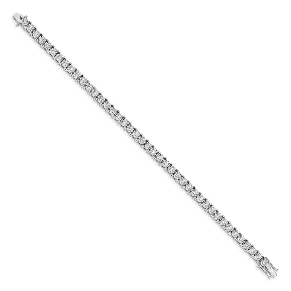 14k White Gold Illusion Setting Diamond Bracelet