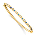 14k Sapphire and Diamond Bangle
