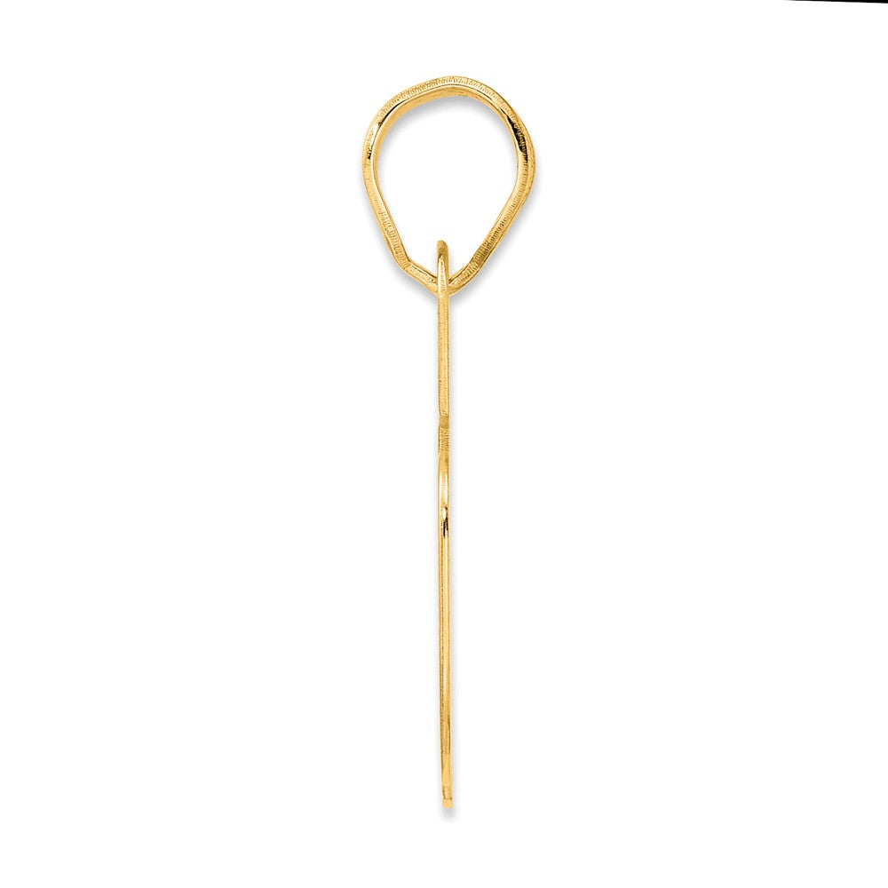 14k Polished Block Number 75 Pendant