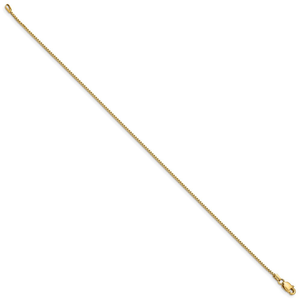 14k .95mm Box Chain Anklet