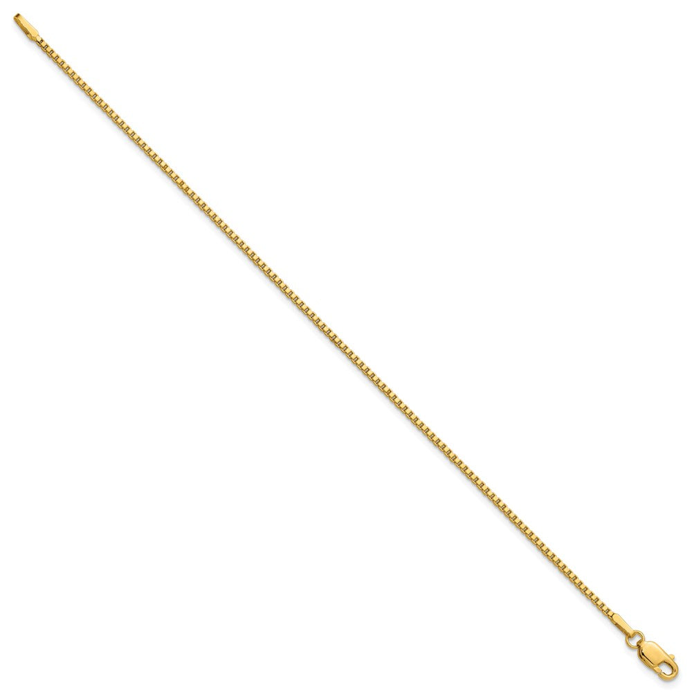 14k 1.5mm Box Chain Anklet