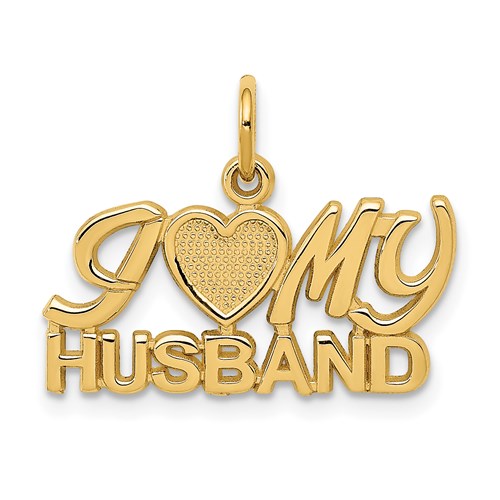 14k I HEART MY HUSBAND Charm