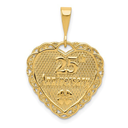 14k Reversible 25th ANNIVERSARY Charm
