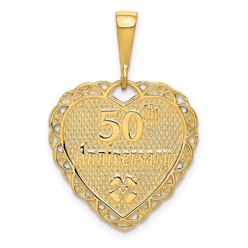 14k Reversible 50th ANNIVERSARY Charm