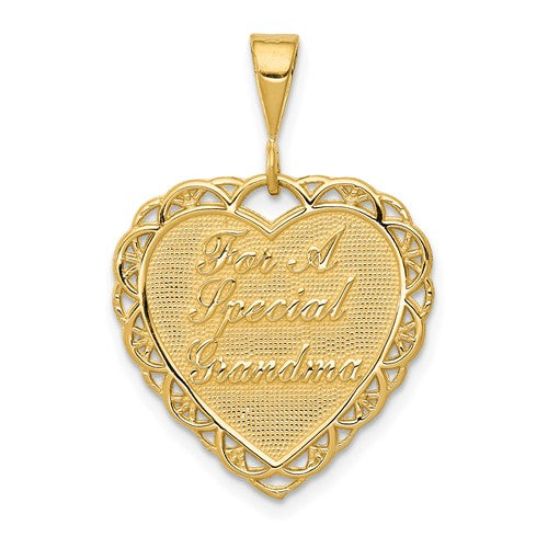 14k Reversible FOR A SPECIAL GRANDMA Pendant