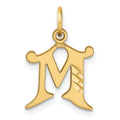 14K Diamond-cut Letter M Initial Charm