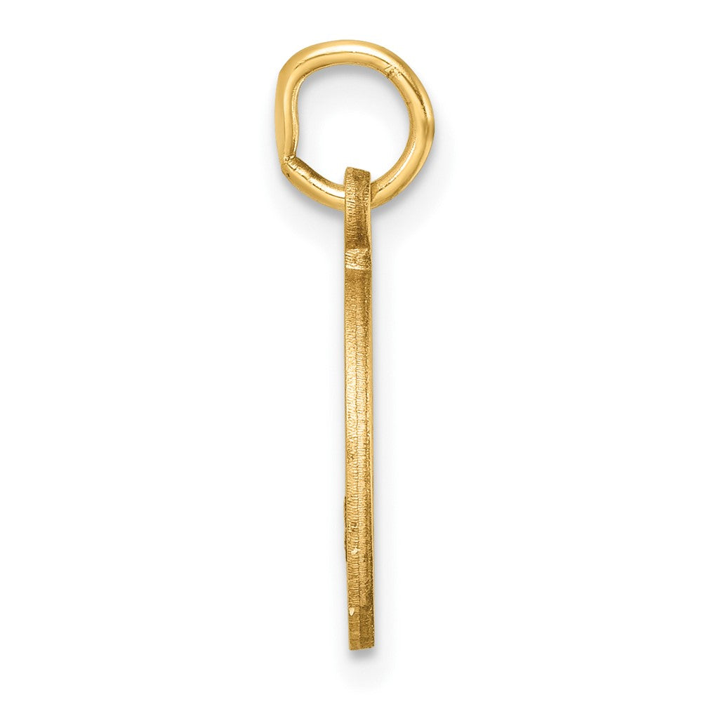 14K Diamond-cut Letter O Initial Charm