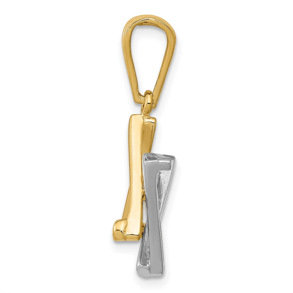 14k Two-tone Star Of David Pendant