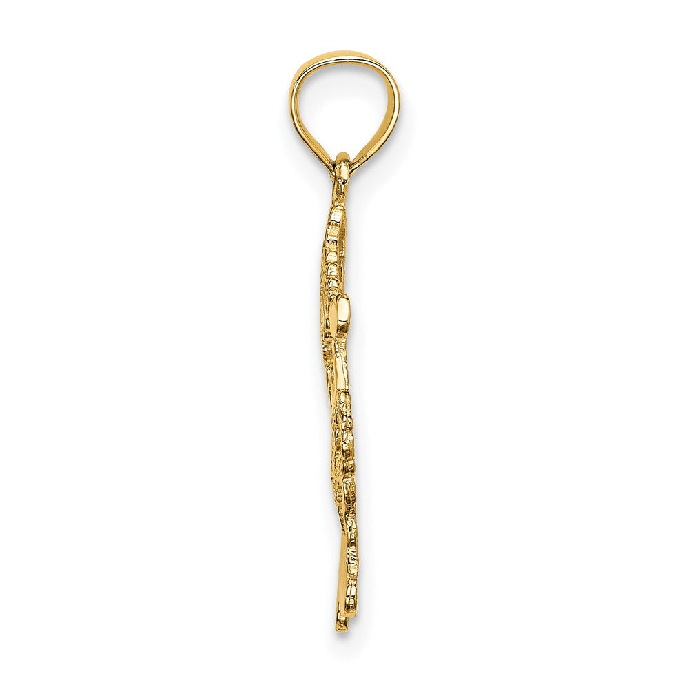 14k Polished Santa Charm