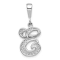 10KW Filigree Initial E Pendant