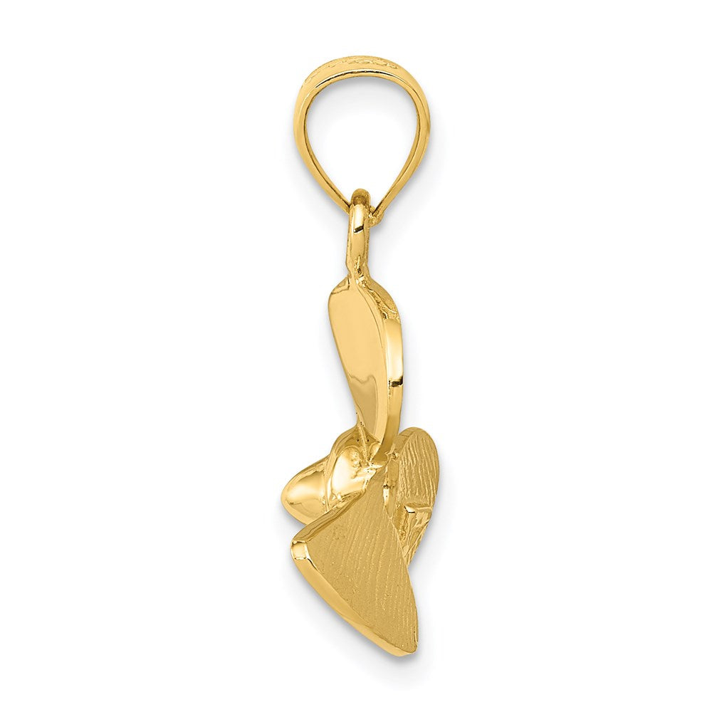 14K Propeller Pendant