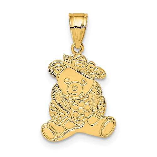 14K Dressed Up Teddy Bear Charm