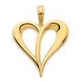 14k Open Heart Pendant