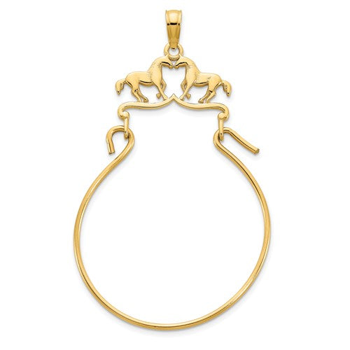 14k Horse Charm Holder Pendant