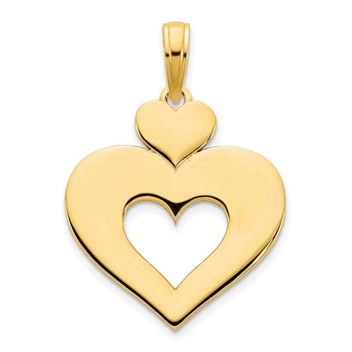 14ky Cut Out Heart Pendant