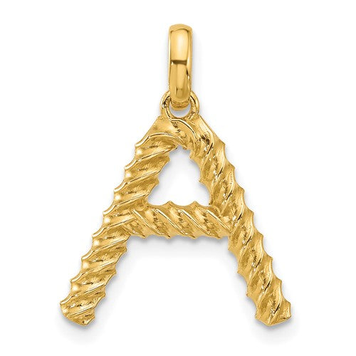14ky Fancy Twist Letter A