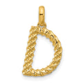 14ky Fancy Twist Letter D