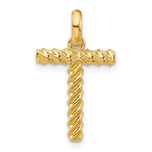 14ky Fancy Twist Letter T