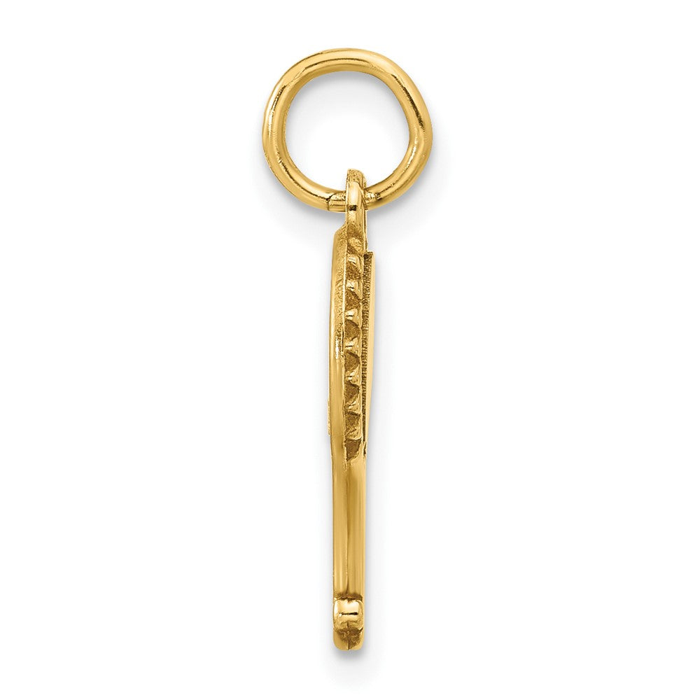 14k Two-tone Fancy Hand Mirror Charm