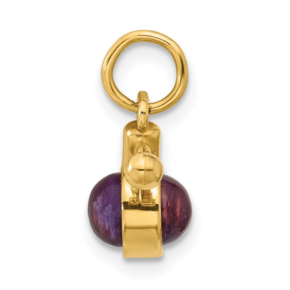 14ky Fancy Amethyst Cabochon Perfume Charm