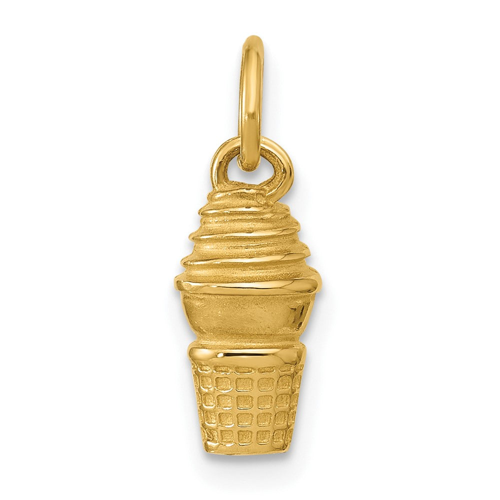 14ky Swirl Ice Cream Cone Charm