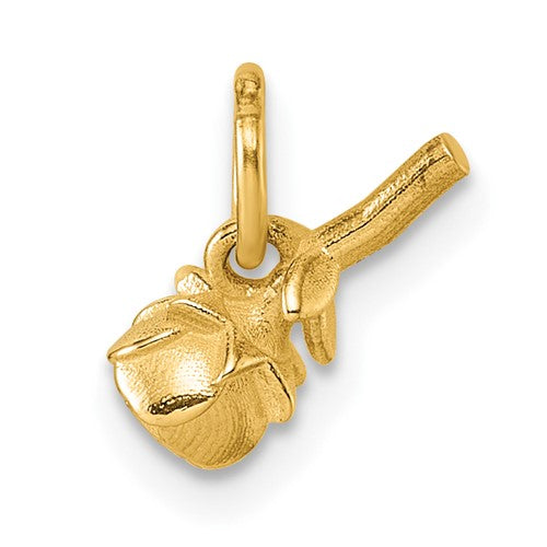 14K Polished Rose Flower Pendant
