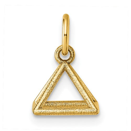 14K Polished Rectangular Pyramid Shape Pendant