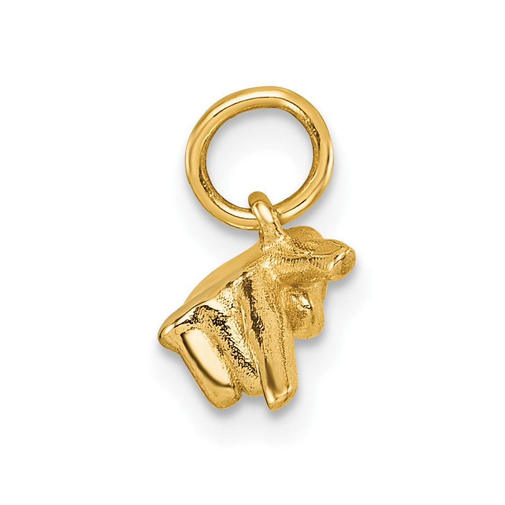 14K American Sign Language Alphabet Fingerspelling Sign P Pendant