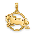 14K Polished Mustang Pendant