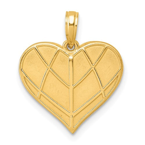 14K Polished Heart Pendant