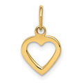 14K Polished Cut-out Heart Pendant