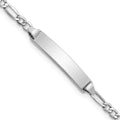 14K WG Semi-Solid Polished Figaro ID Bracelet