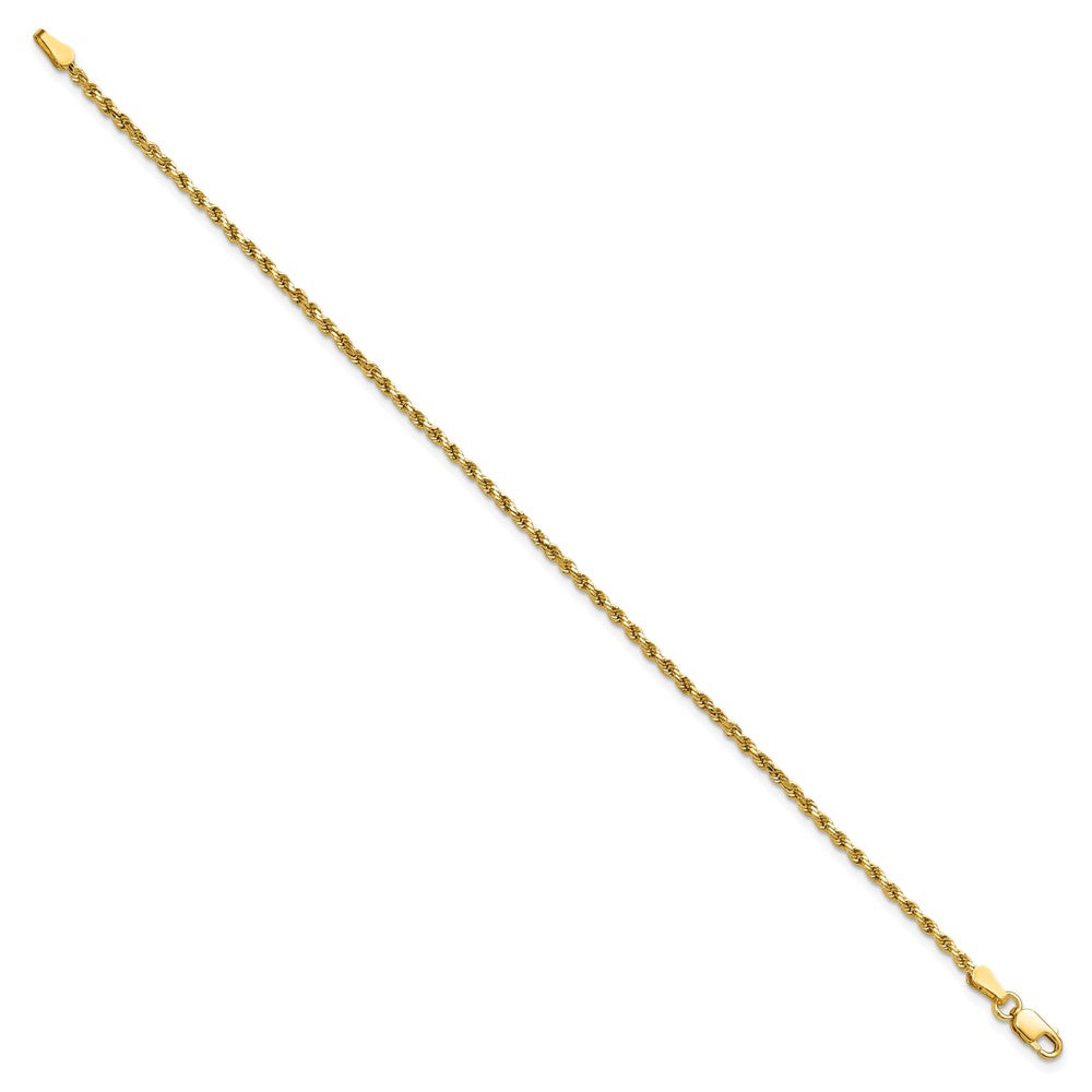14k 2.0mm Semi-solid D/C Rope Chain