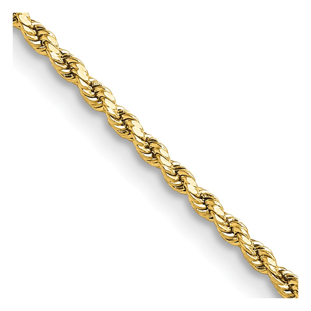 14k 2.0mm Semi-solid D/C Rope Chain