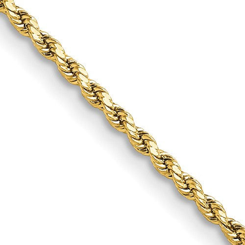 14k 2.0mm Semi-solid D/C Rope Chain