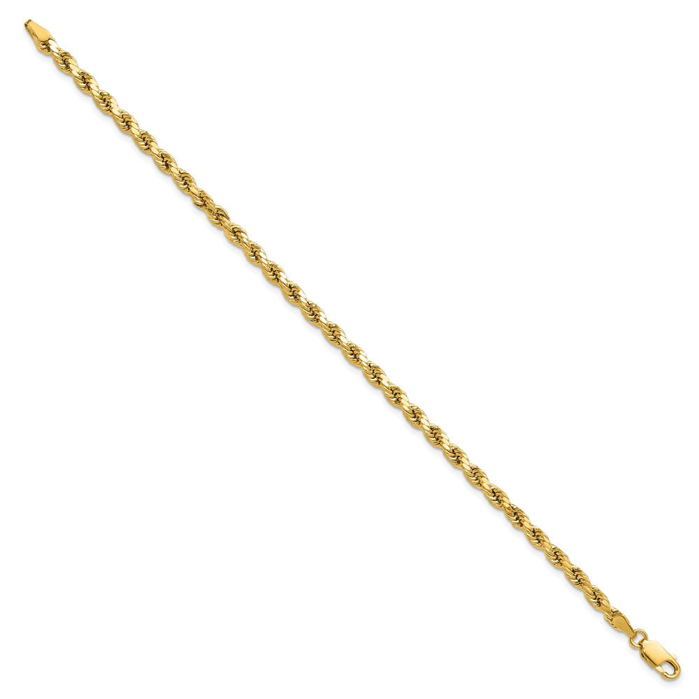 14k 3.5mm Semi-solid D/C Rope Chain