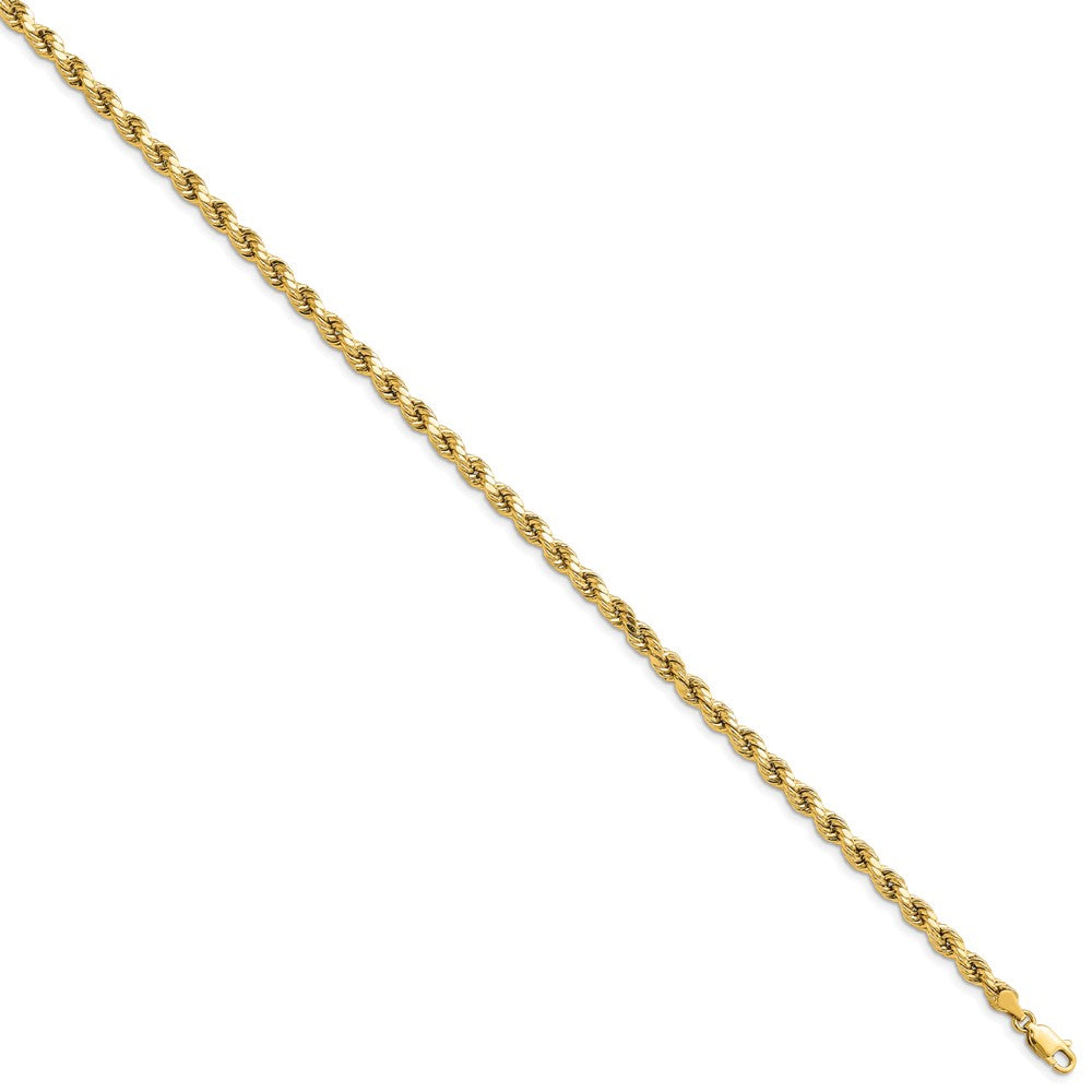 14k 4.0mm Semi-solid D/C Rope Chain